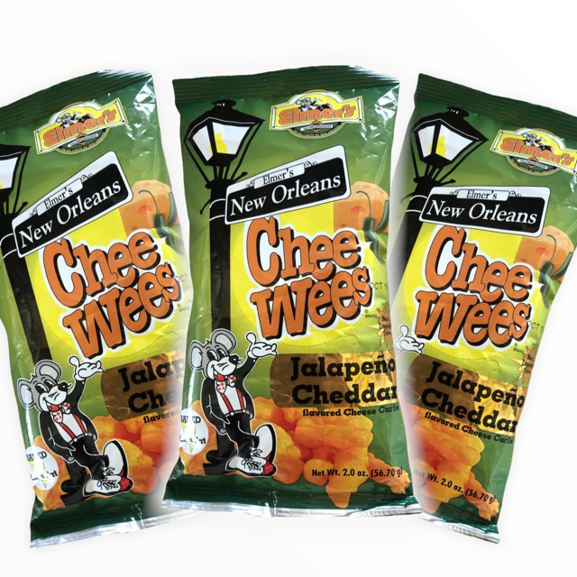 Elmer's New Orleans Chee Wees -- Jalapeno Cheddar (2oz/3 Bags)