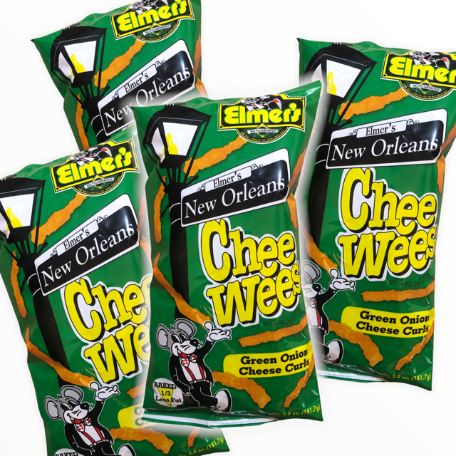 Elmer's New Orleans Chee Wees -- Green Onion (5oz/4 Bags)