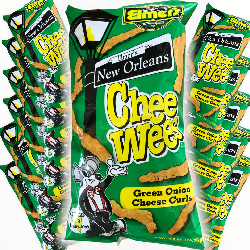 Elmer's New Orleans Chee Wees -- Green Onion (2oz/12 Bags)