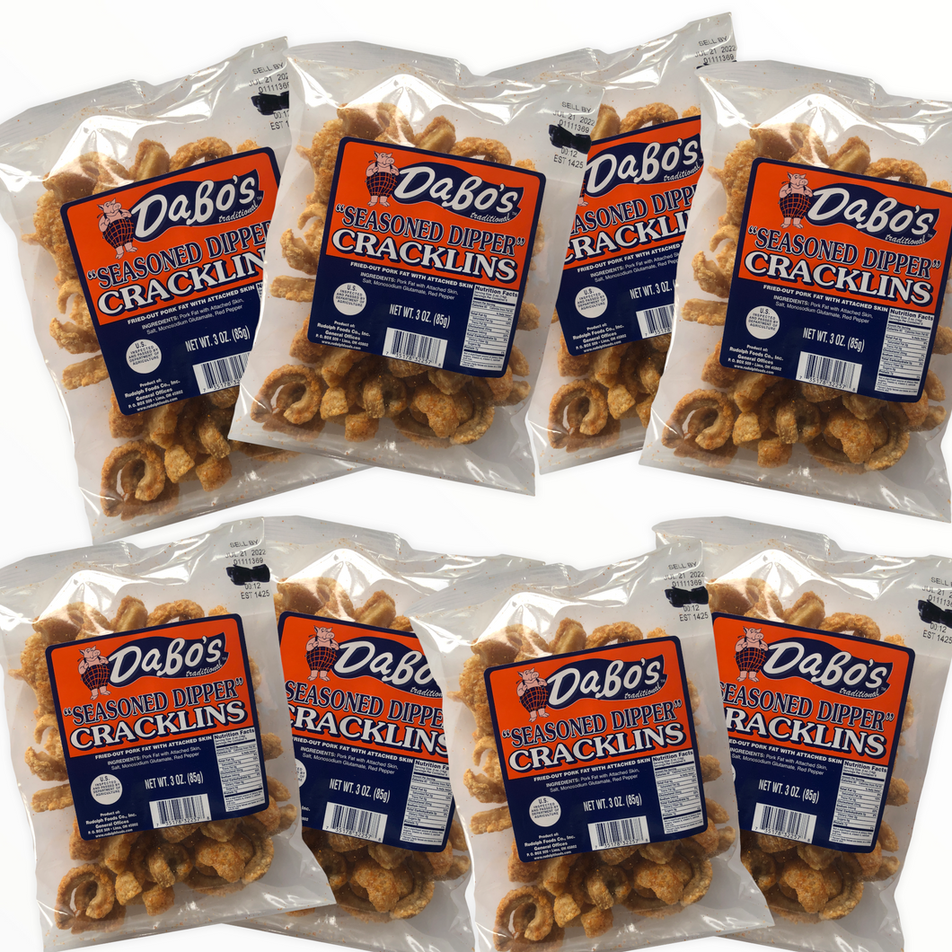 Dabo's -- Seasoned Dipper Cracklins  (3.0oz  8-Bags)