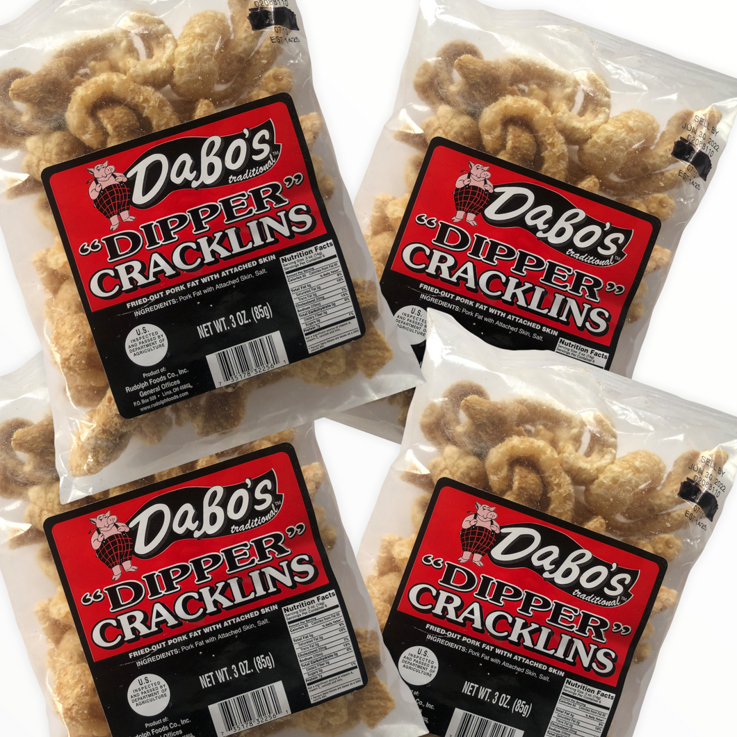 Dabo's -- Dipper Cracklins (3oz/4 Bags)