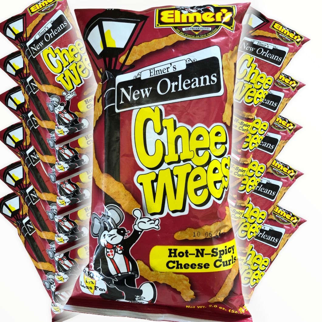 Elmer's New Orleans Chee Wees -- Hot and Spicy  (2oz/12 Bags)