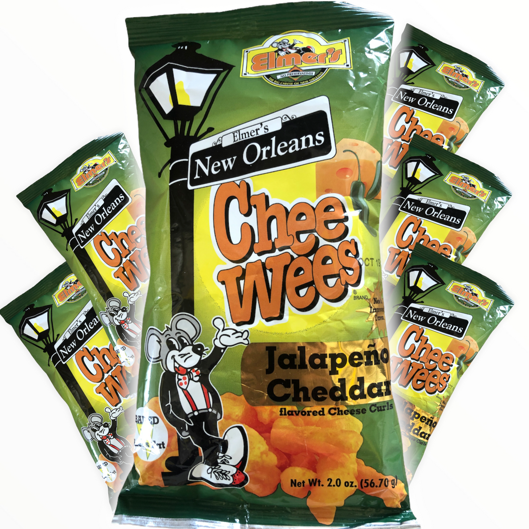 Elmer's New Orleans Chee Wees -- Jalapeno Cheddar (2oz / 6 Bags)